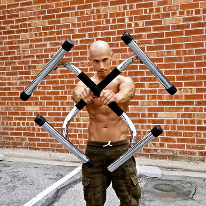 Parallette Push up Bars Dip Station Stand - Perfect for Home and Garage Gym Exercise Equipment - Gymnastics, Calisthenics, Strength Training Parallel Bars for Men and Women